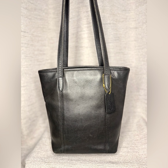Coach Vintage 1999 Classic Lunch Tote MADE IN MEXICO Black Glove Tanned Leather - Picture 1 of 16